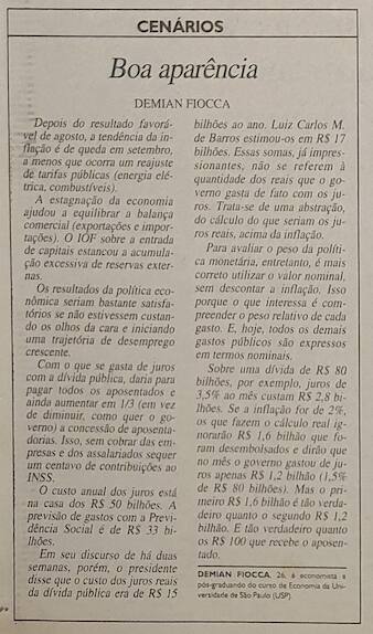 Demian Fiocca coluna Folha de São Paulo